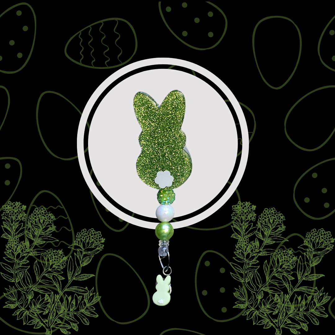 Sparkle-Hop Bunny Badge Reel