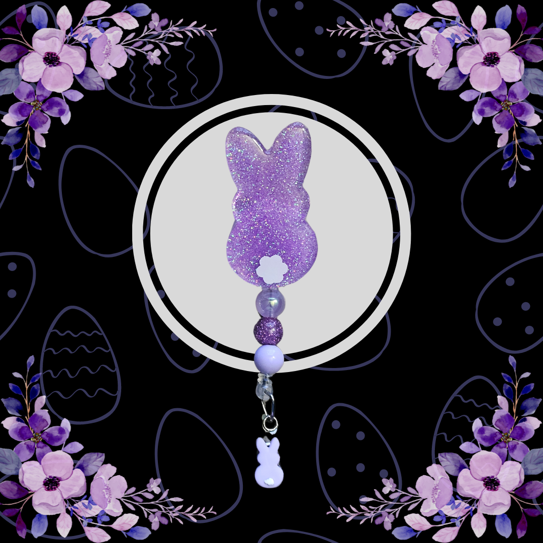 Sparkle-Hop Bunny Badge Reel