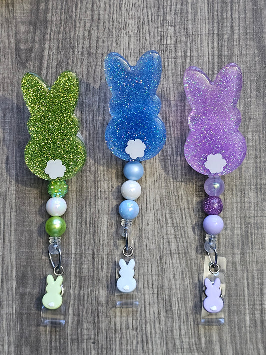 Sparkle-Hop Bunny Badge Reel
