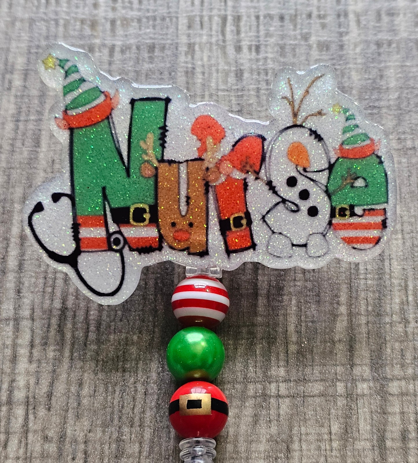 Nurse Christmas Badge Reel