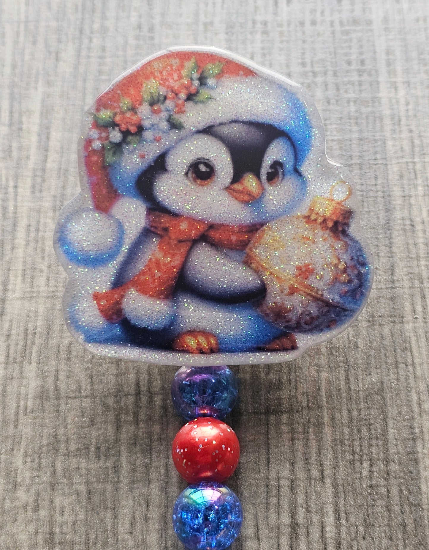 Holiday Penguin Badge Reel