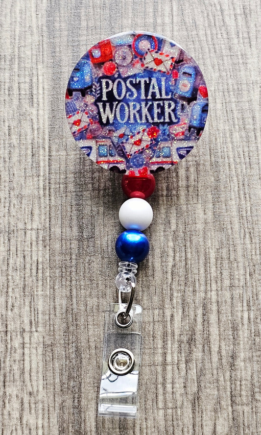 Postal Worker Badge Reel | Mail Carrier Retractable ID Holder