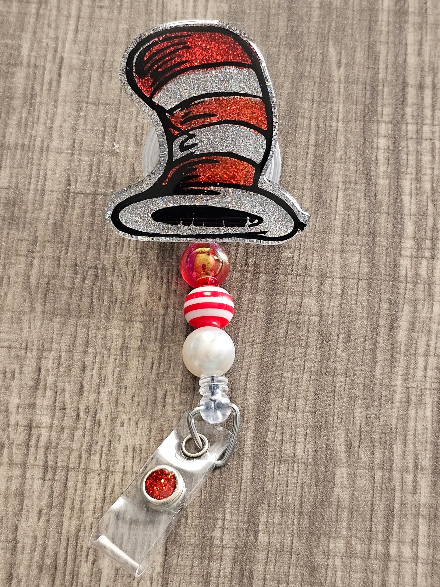 Striped Hat Badge Reel
