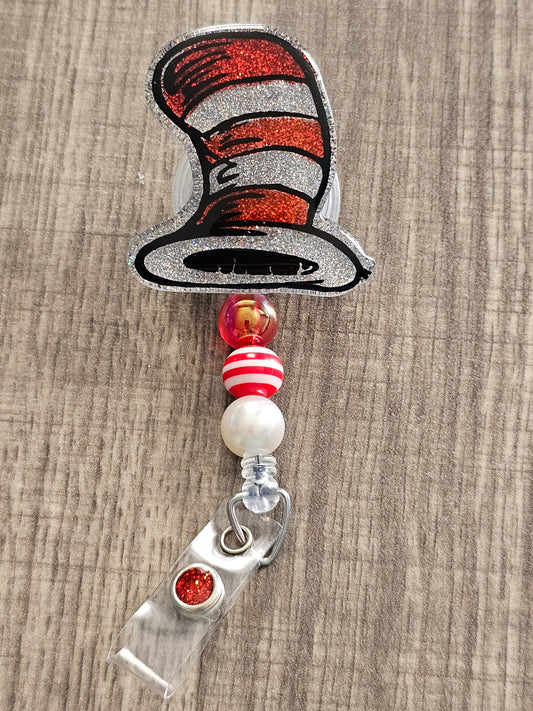 Striped Hat Badge Reel