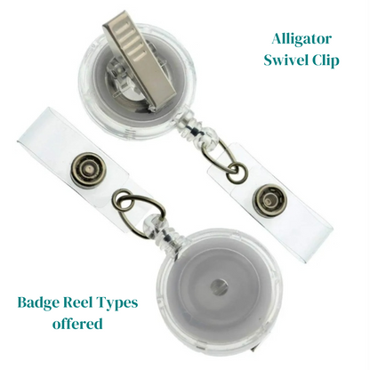 Glitter Pharmacy Pills Retractable Badge Reel