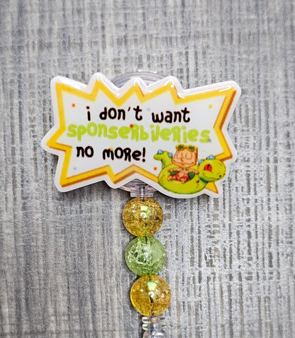 Funny Rugrats Sponsebilities Badge Reel