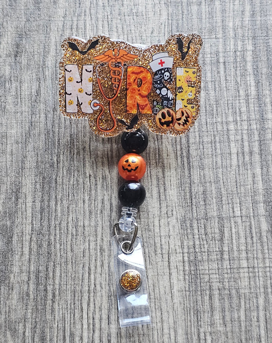 Halloween Nurse Badge Reel