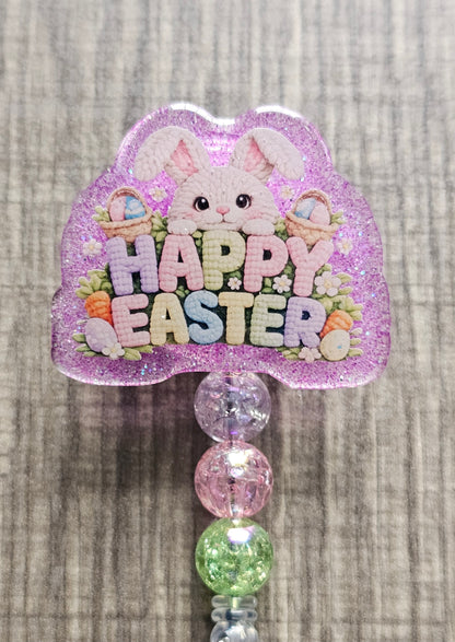Happy Easter Bunny Badge Reel | Festive Spring ID Holder