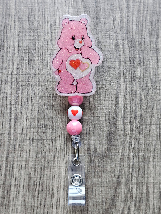 Love-a-Lot Bear Badge Reel