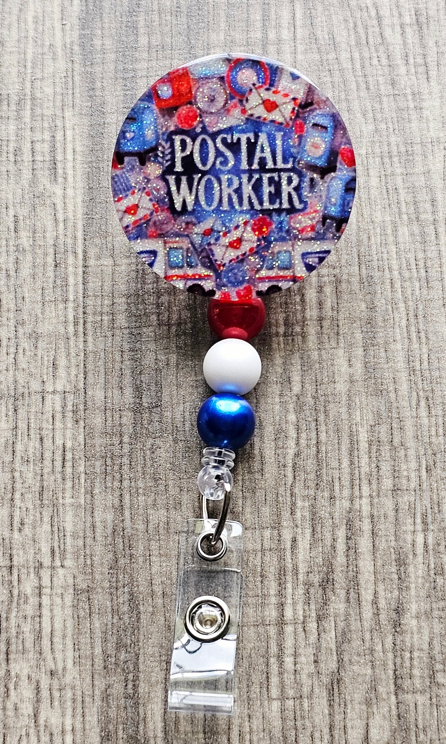 Postal Worker Badge Reel | Mail Carrier Retractable ID Holder