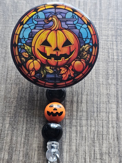 Evil Jack-O-Lantern Badge Reel