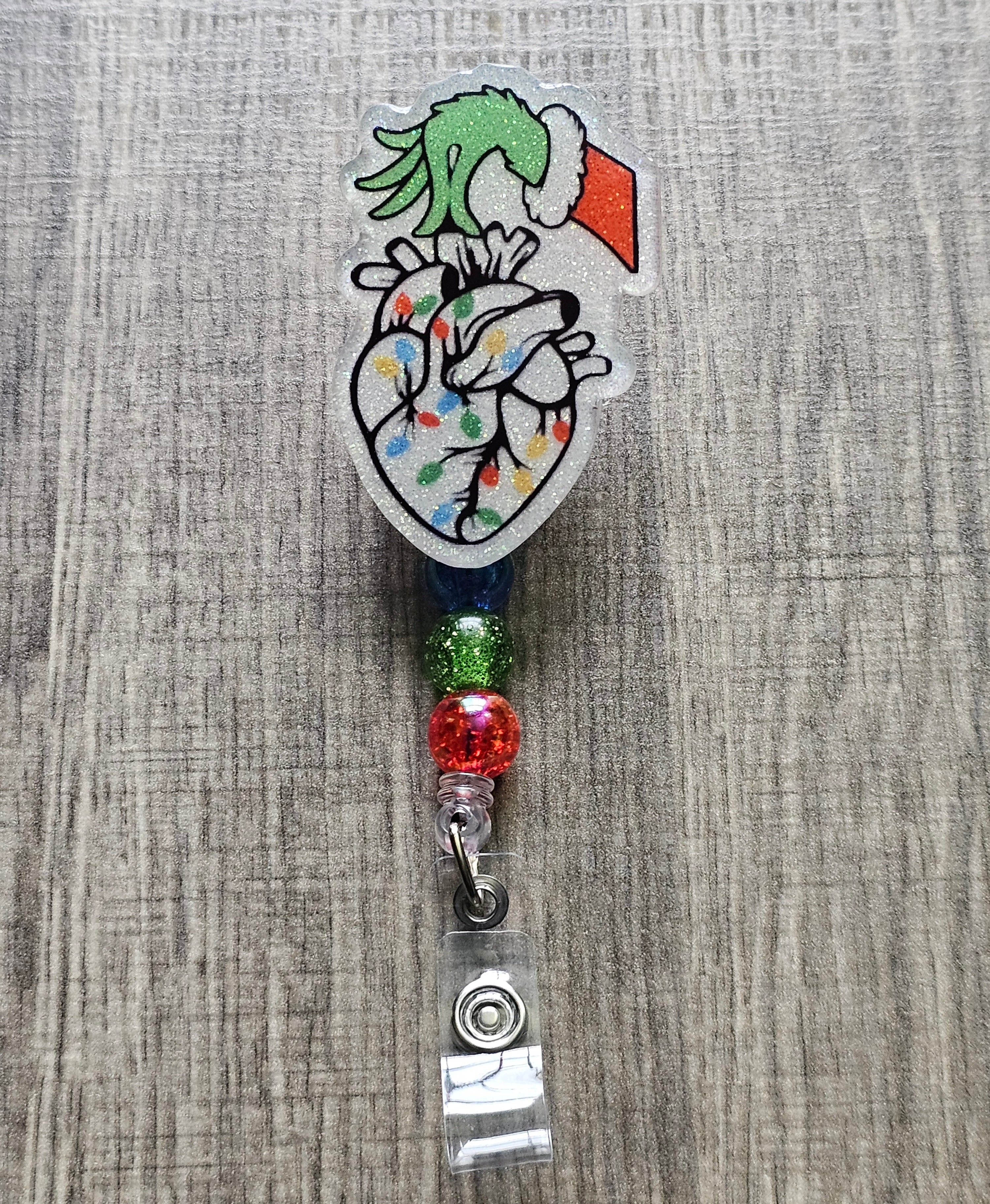 Grinch Radiology Grinch Cardiology Badge Reel | A Reel Badge Girl – A Reel Badge Girl