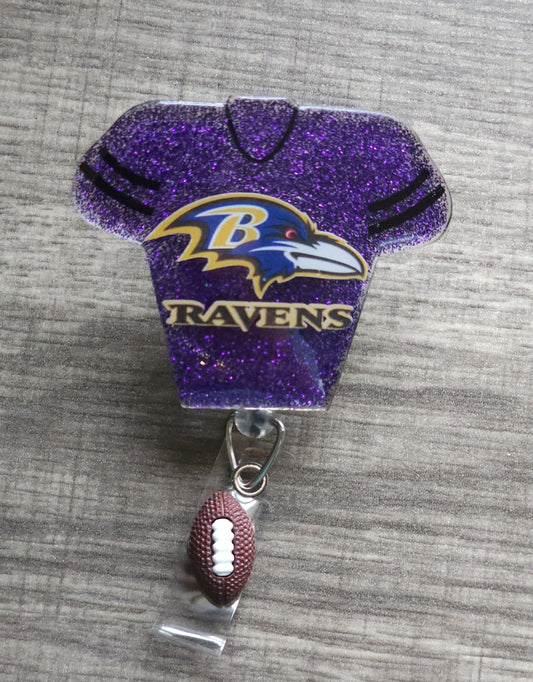 a Baltimore Ravens football jersey Badge Reel