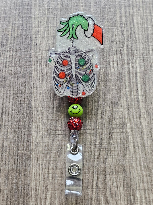 Grinch Chest X-Ray Badge Reel