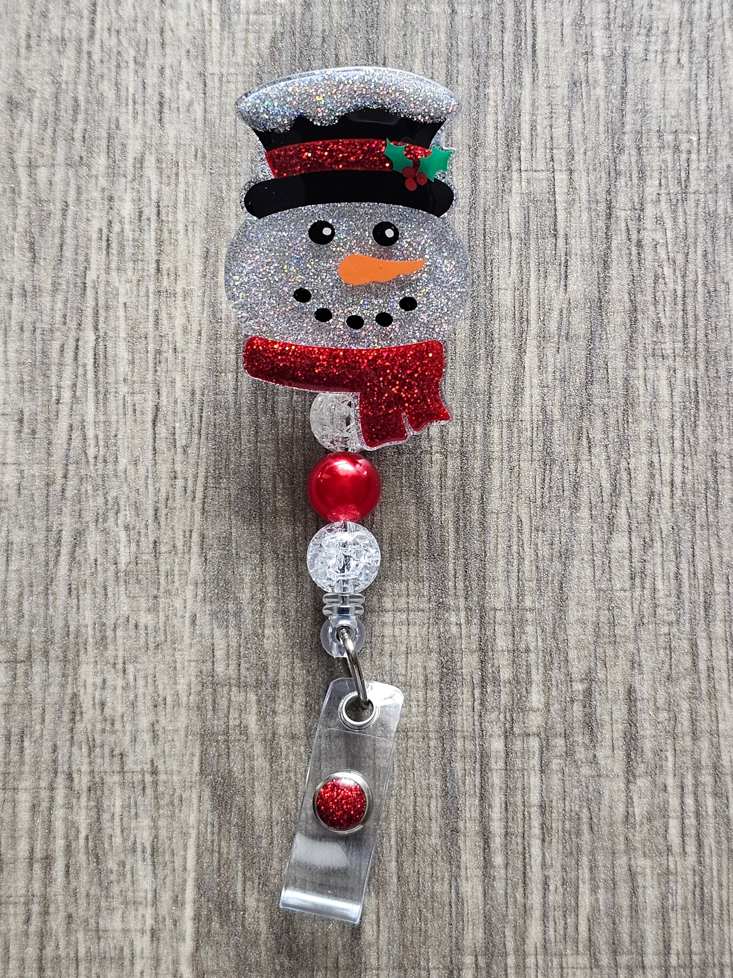 Festive Snowman Badge Reel