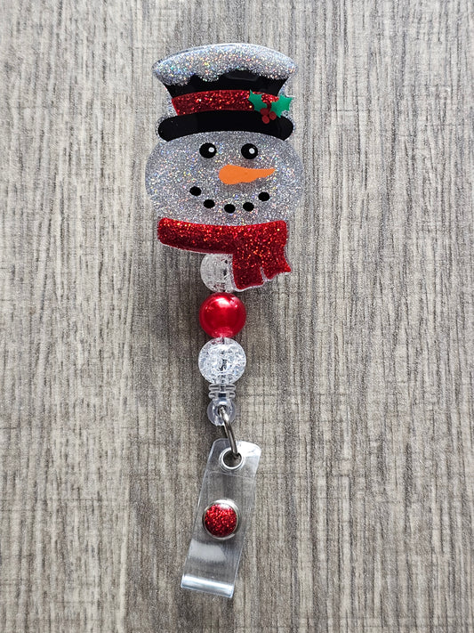 Festive Snowman Badge Reel