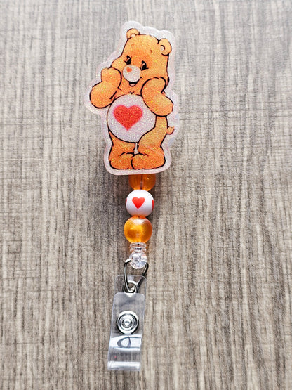 Tender Heart Bear Badge Reel