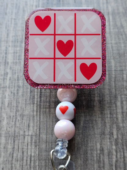 Valentine’s Day Tic-Tac-Toe Badge Reel